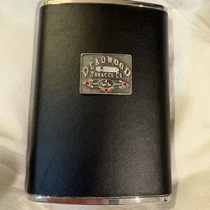 Deadwood Tobacco Co Black Flask